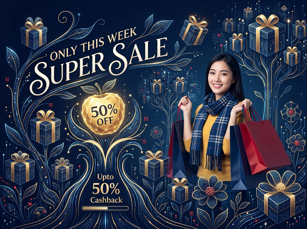 Only This Week Super Sale - Upto 50% Cashback