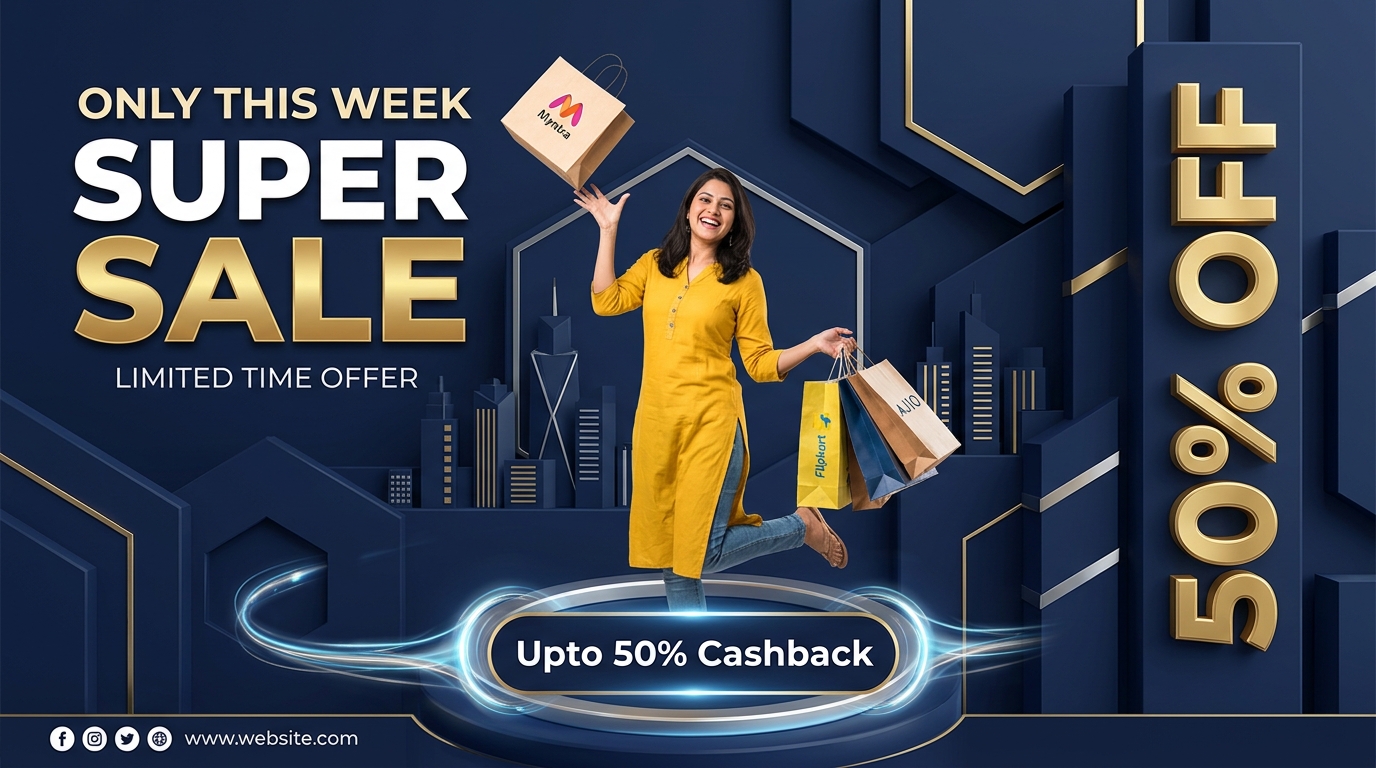Super Sale - Upto 50% Cashback